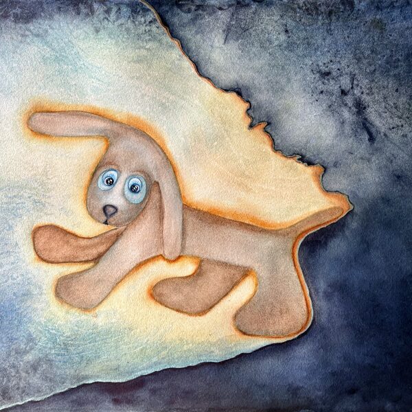 Porträtt av en beskyddare 73x55 cm