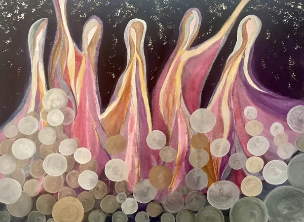 De som dansar om natten 55x73 cm