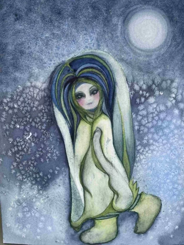 Månflicka 48x36 (finns som fine art print)
